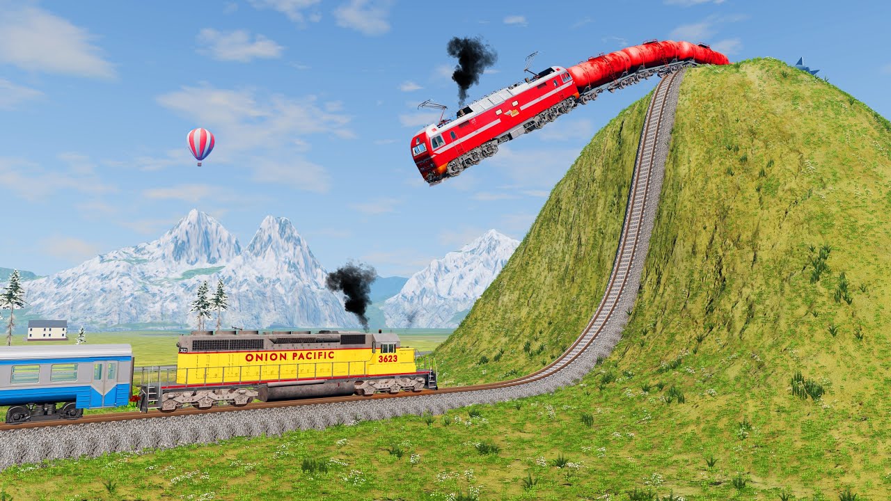 🚂Train vs Hill Climping Crashes | Part-2 | BeamNG.Drive
