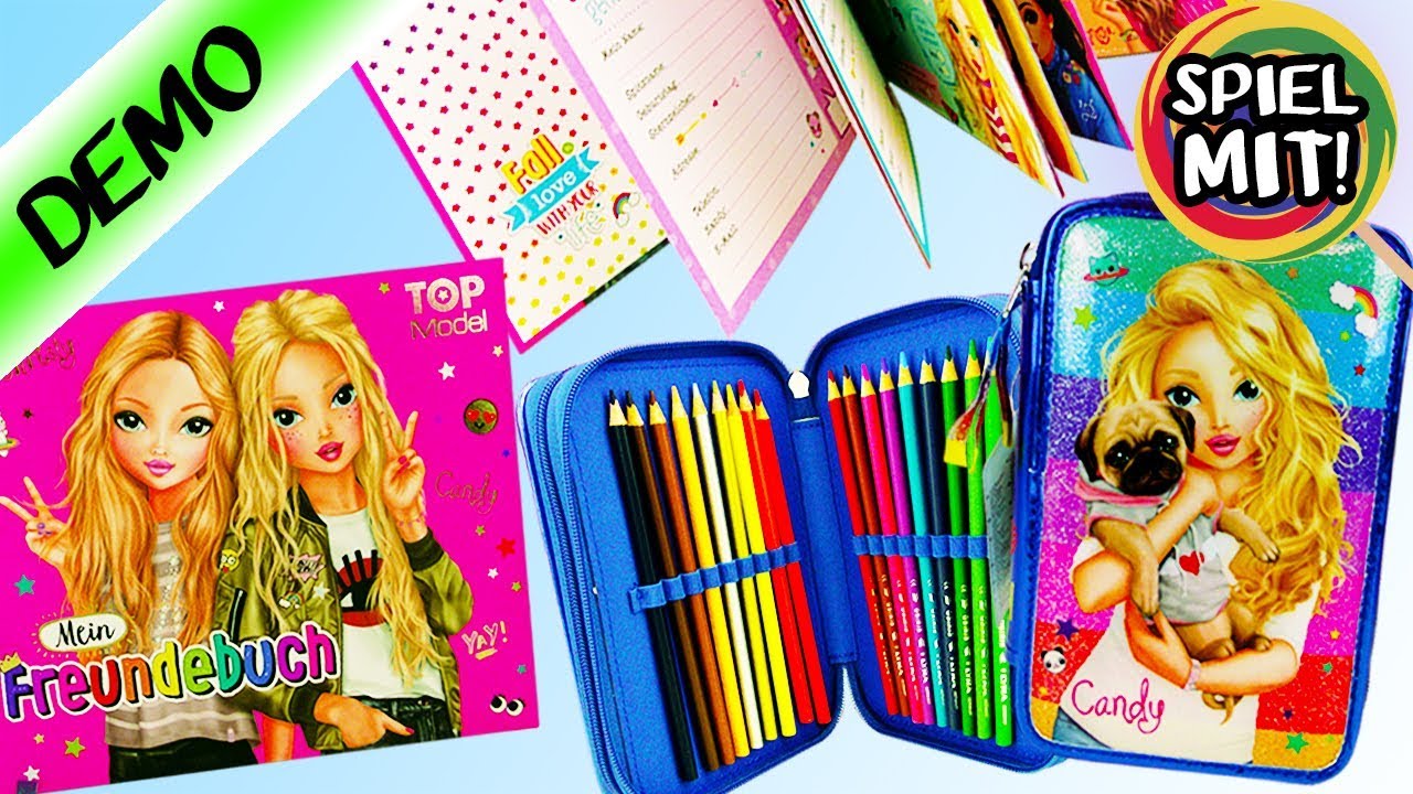 TopModel by Depesche BACK TO SCHOOL Sachen |Was ist alles im TopModel ETUI drin? Freundebuch deutsch