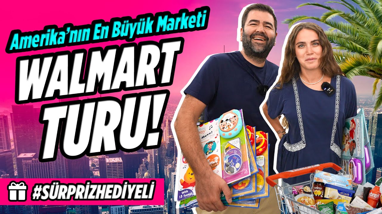 Amerika&rsquo;nın En B&uuml;y&uuml;k Marketi Walmart Turu! S&uuml;rpriz Hediyeli! #marketalışverişi #amerikadayaşam