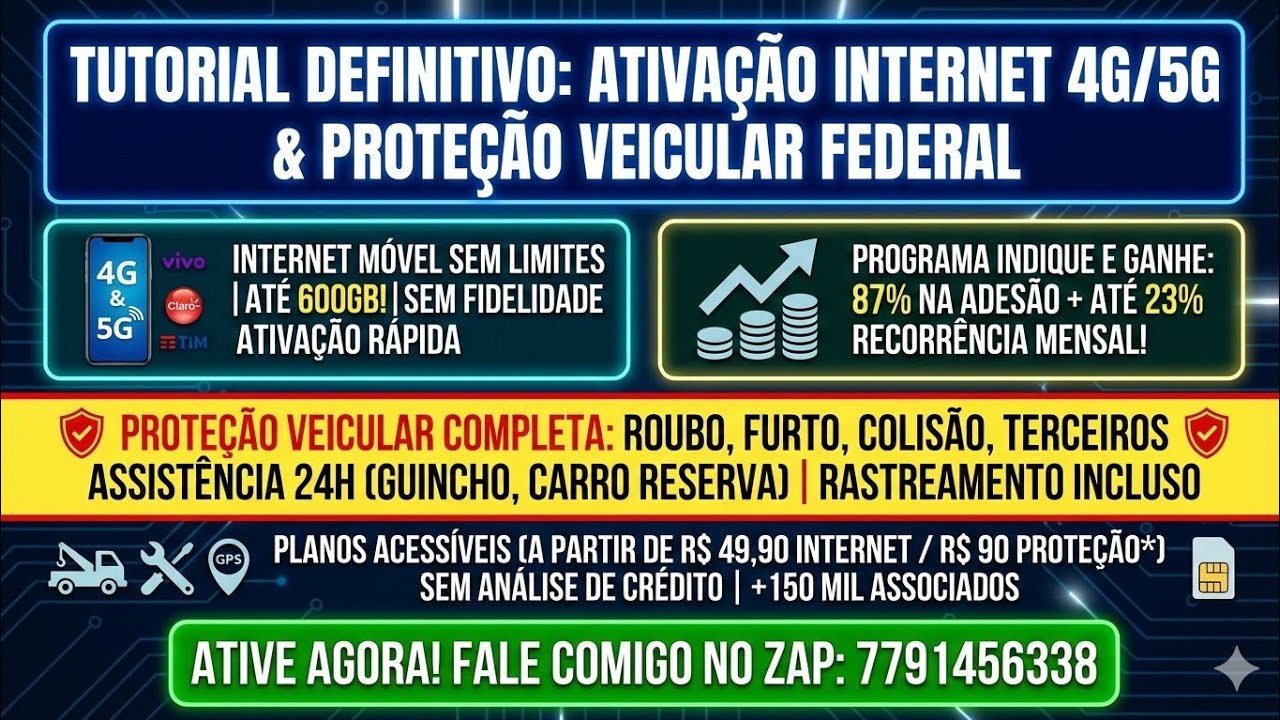 Tutorial Completo: Cadastro e Ativação da Internet Ilimitada Federal Associados