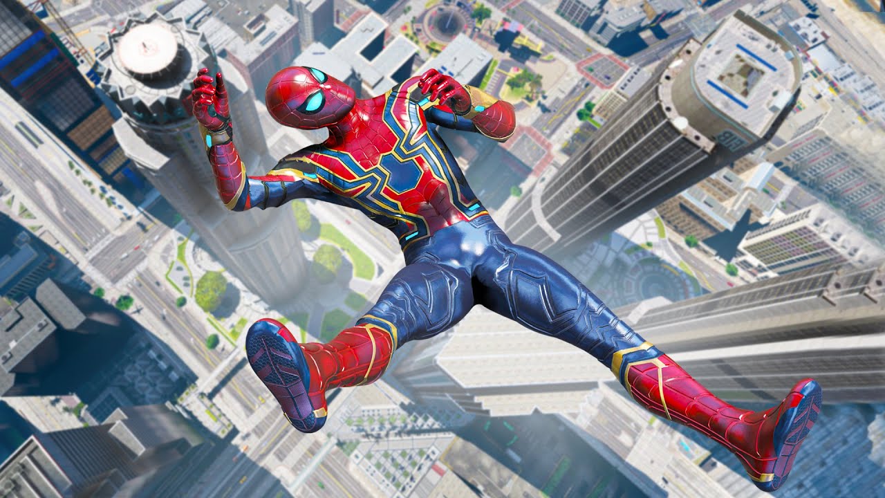 GTA 5 Iron Spiderman Funny & Fails Moments - Spider-man Gameplay (Ragdoll Physics) #3