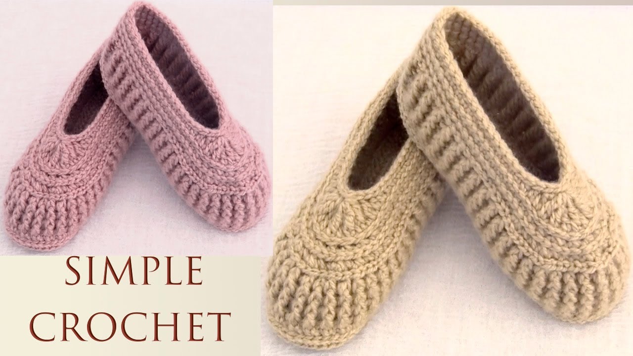 Zapatos a Crochet Punto tejido con ganchillo fácil