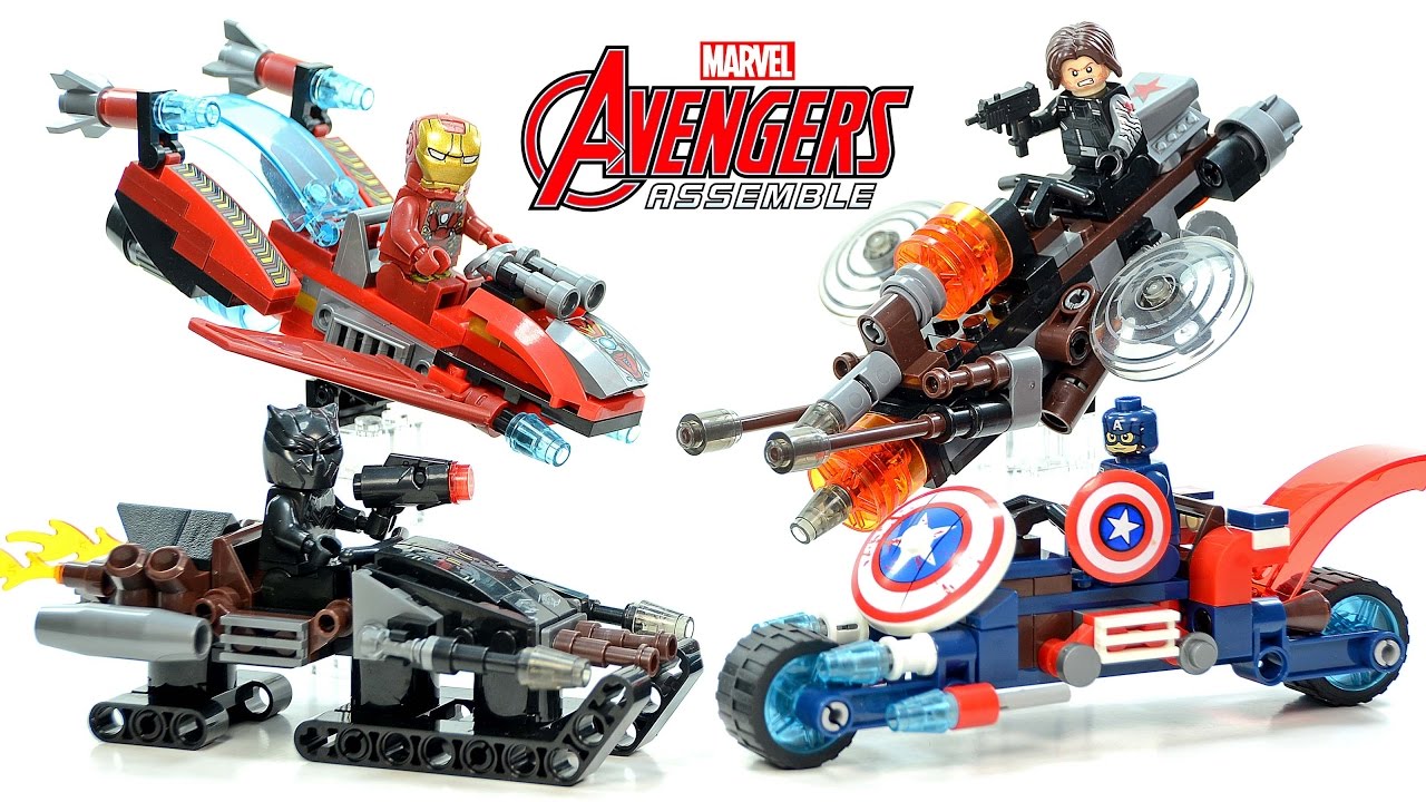Captain America Iron Man Winter Soldier Black Panther Avengers Vehicle Packs Unofficial BOOTLEGO Set