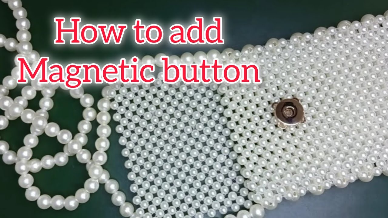 How to Attach Magnet Button in Bag | Easy DIY Craft Idea#beadedbag #diy #trending 
