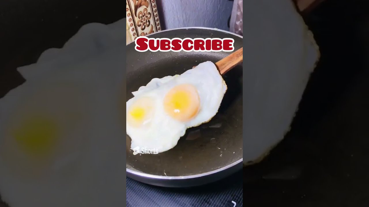 Perfect fried poached eggs in 14 seconds #subscribe #shorts