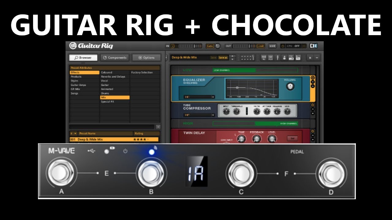M-VAVE CHOCOLATE + GUITAR RIG 5