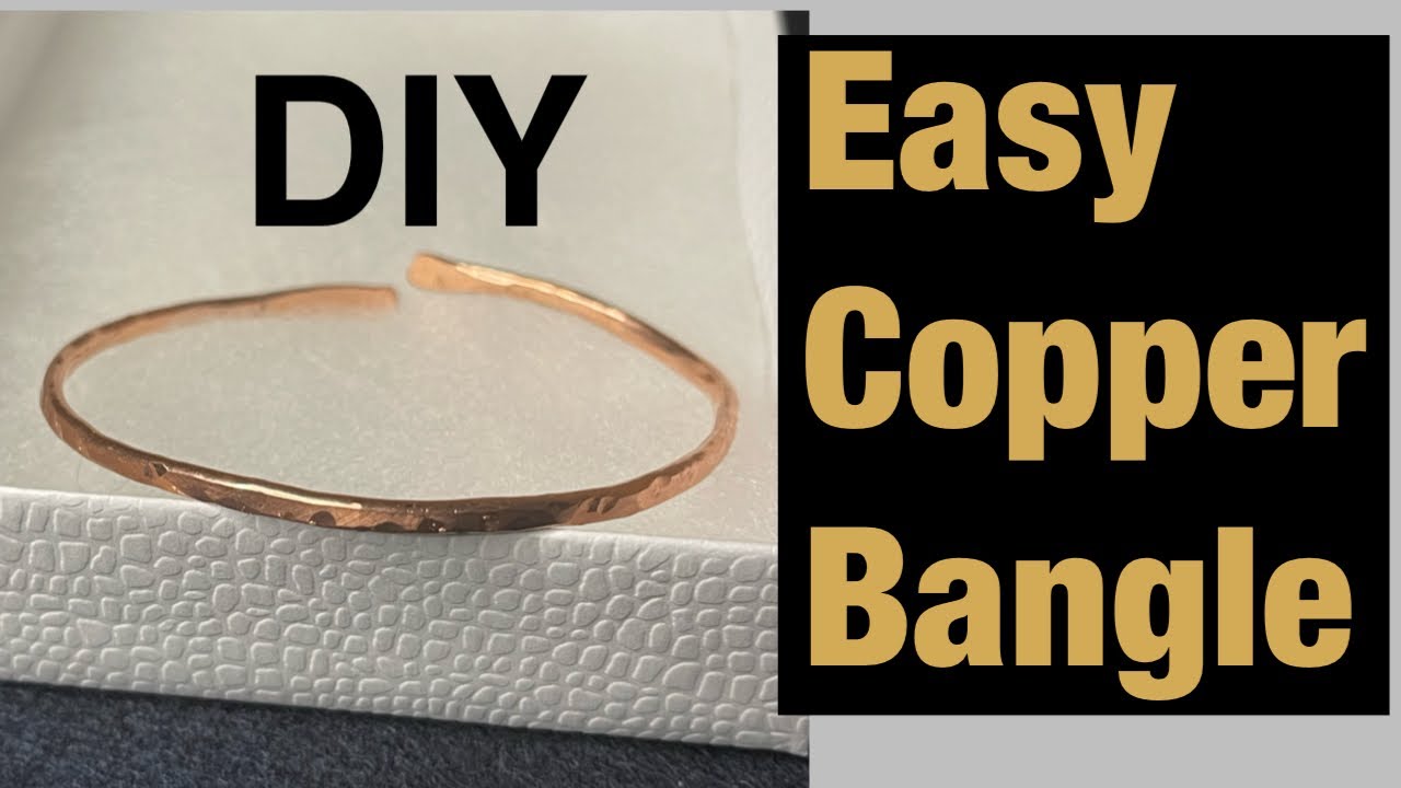 Easy Copper Bangle Bracelet #jewelrydesign #diyjewelry #copper