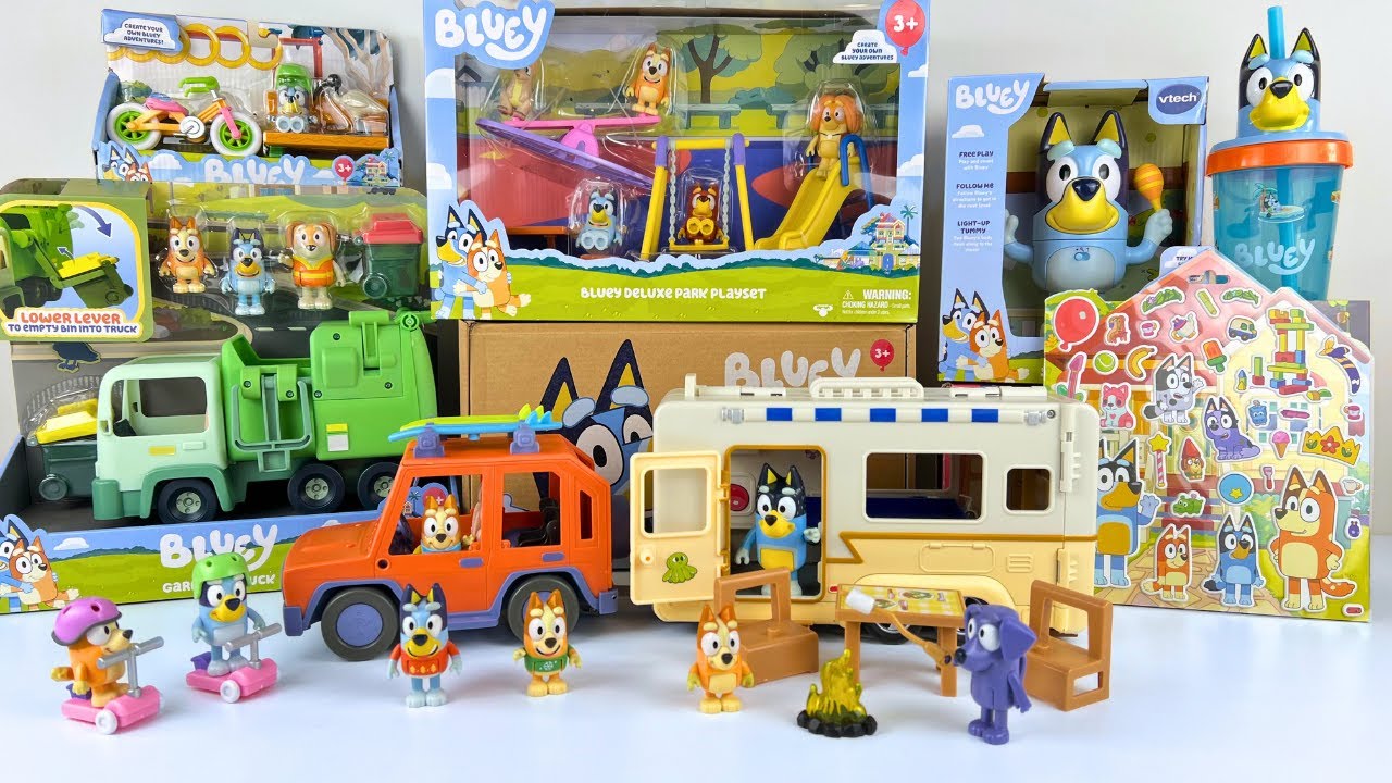 Bluey Unboxing Review | Bluey Big Camping RV |Bluey Garbage Truck - Trash Dumping in Action