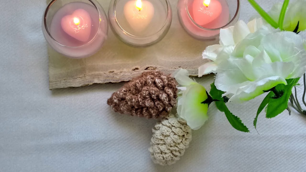 Piñas de pino, crochet paso a paso/Ideal para todos tus adornos navideños 🎄😍🌠