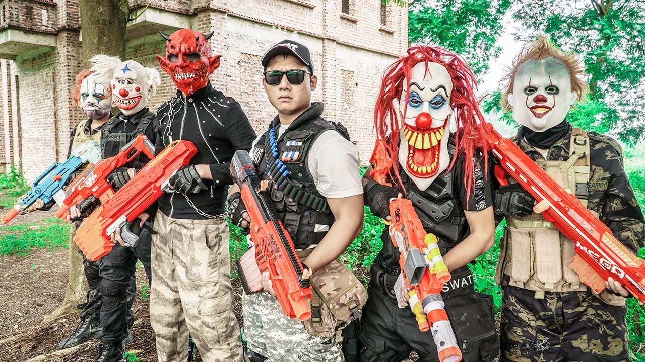 LTT Films : Warriors Black Man Nerf Guns Fight Criminal Group Tiger Mask Infiltrate Enemy Lair