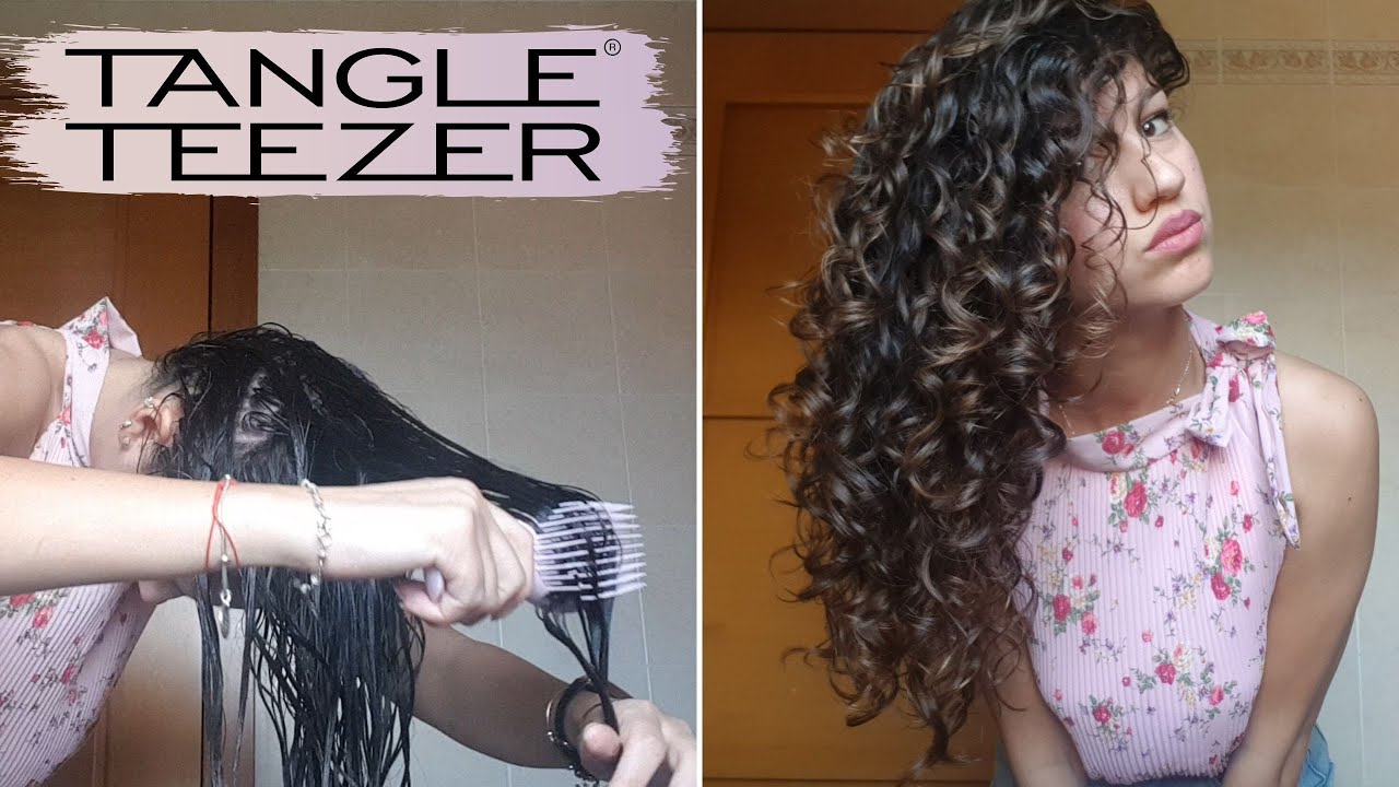 CAPELLI RICCI - Provo la TANGLE TEEZER a testa in giù...