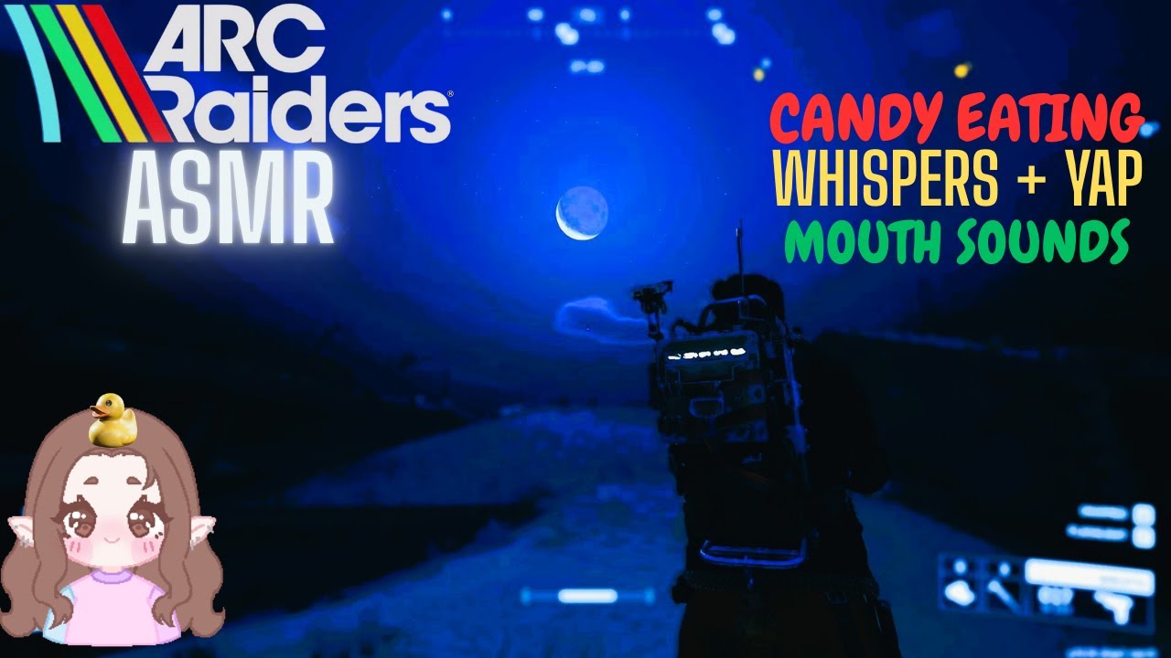Arc Raiders ASMR ♡ Candy Eating, Mouth Sounds, Whispers + Brown Noise♡