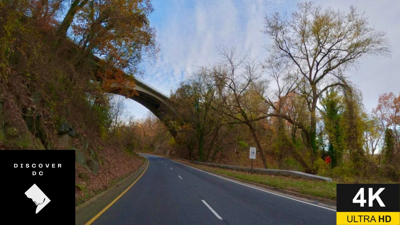 [Discover DC] 3 Hours of Relaxing Fall Drive In Washington DC - 4K Dashcam POV Scenic Driving - ASMR