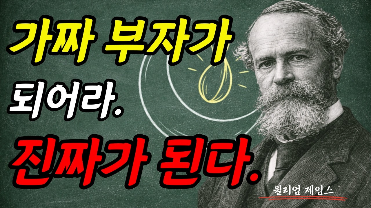가짜 부자가 되어라. 진짜가 된다. I 윌리엄 제임스 I