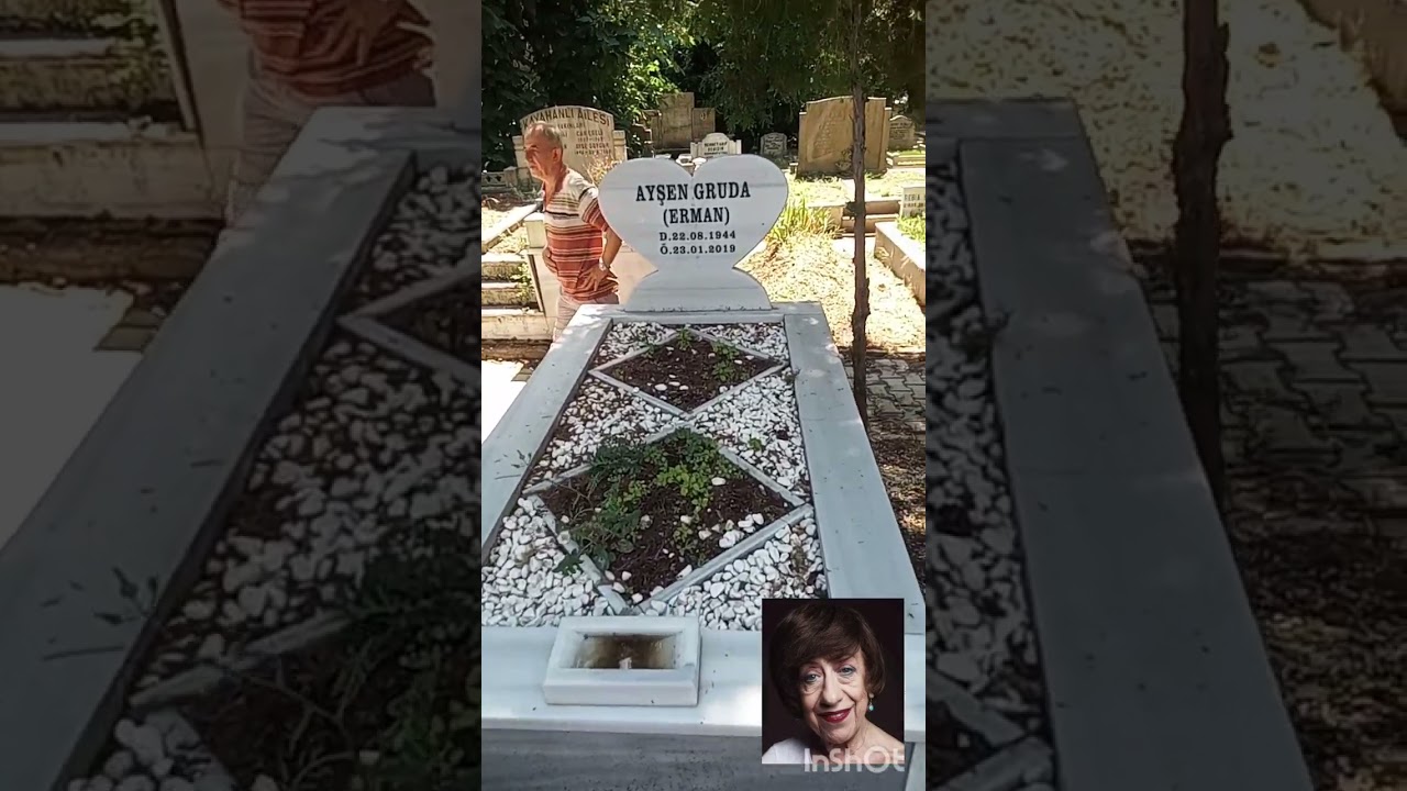 Ayşen Gruda ile Nejat Uygur'un mezarı Zincirlikuyu mezarlığı