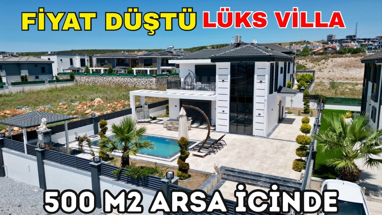 Fiyat Düştü 500 m2 Arsa İçinde Lüks Villa Turu Akıllı Sistem Harika Yapı E-26