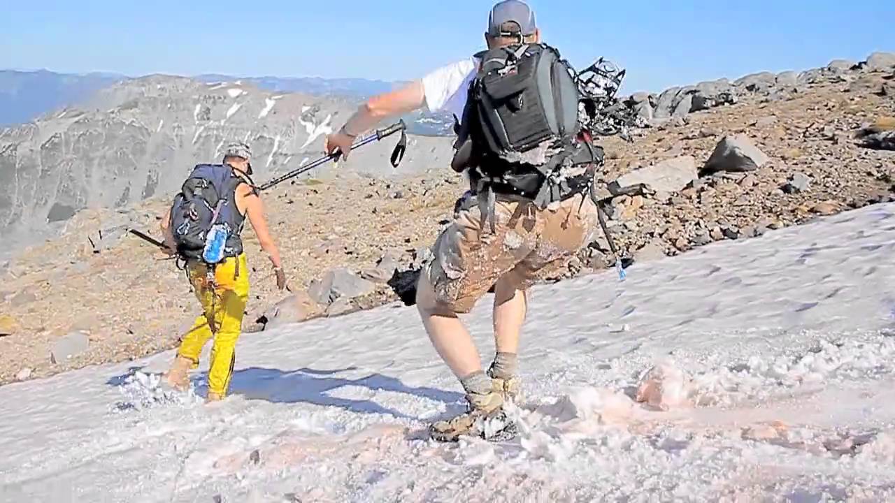 Glissading Down Ruth Mountain on Jesse's Bachelor Hike!