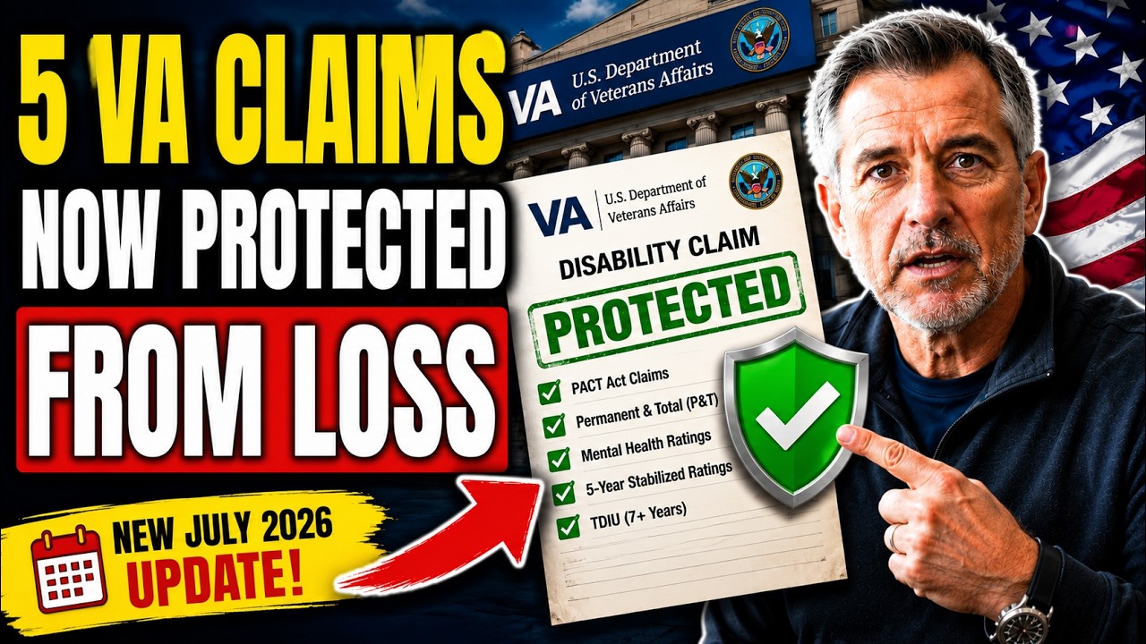 ⚡️ 5 VA DISABILITY CLAIMS VETERANS ARE NOW EXEMPT FROM LOSING &mdash; New July 2026 Update Most Still Don'