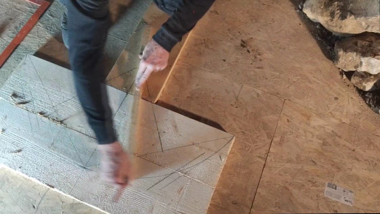 Voûte dans mur en pierre 1 - Traçage du coffrage
