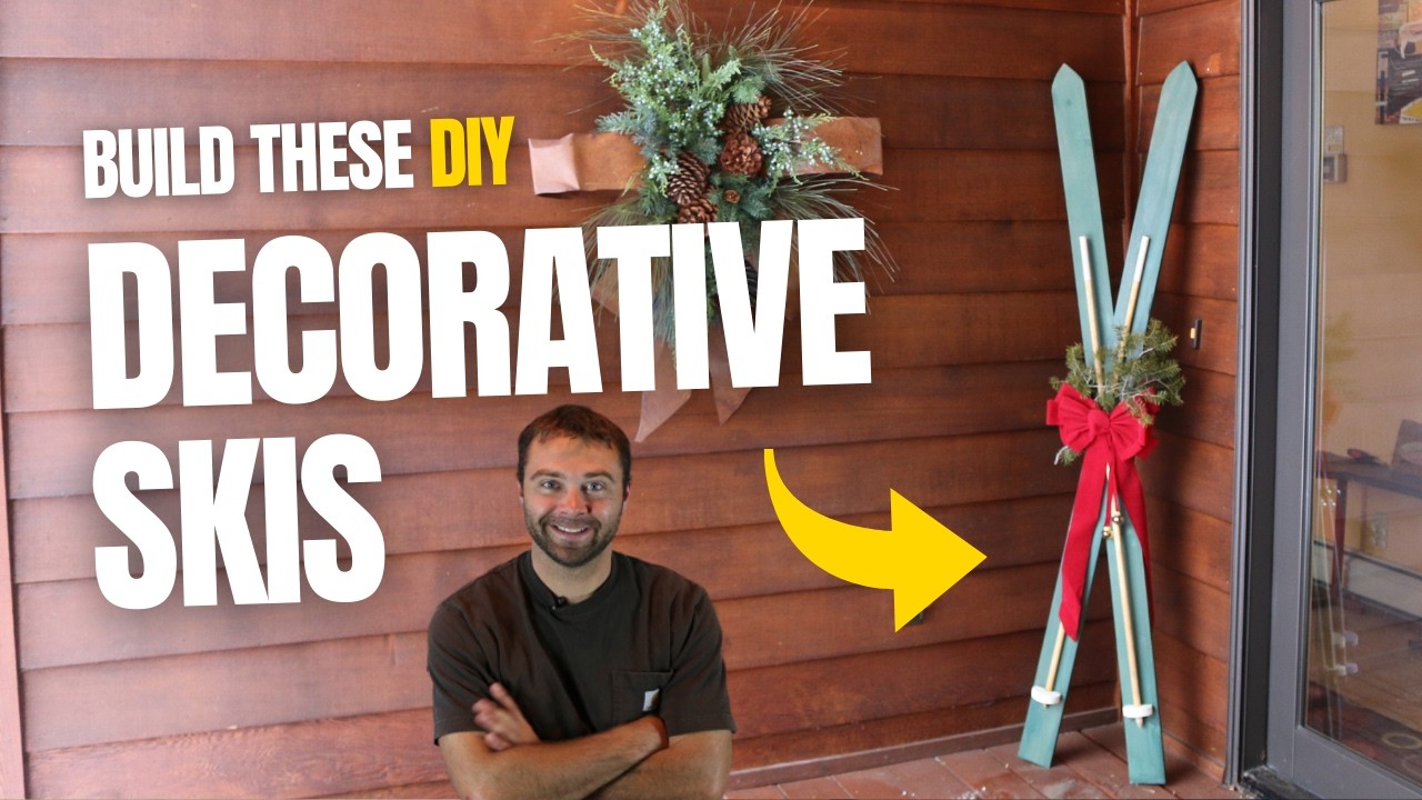 Make DIY Decorative Skis- Perfect Gift Idea!