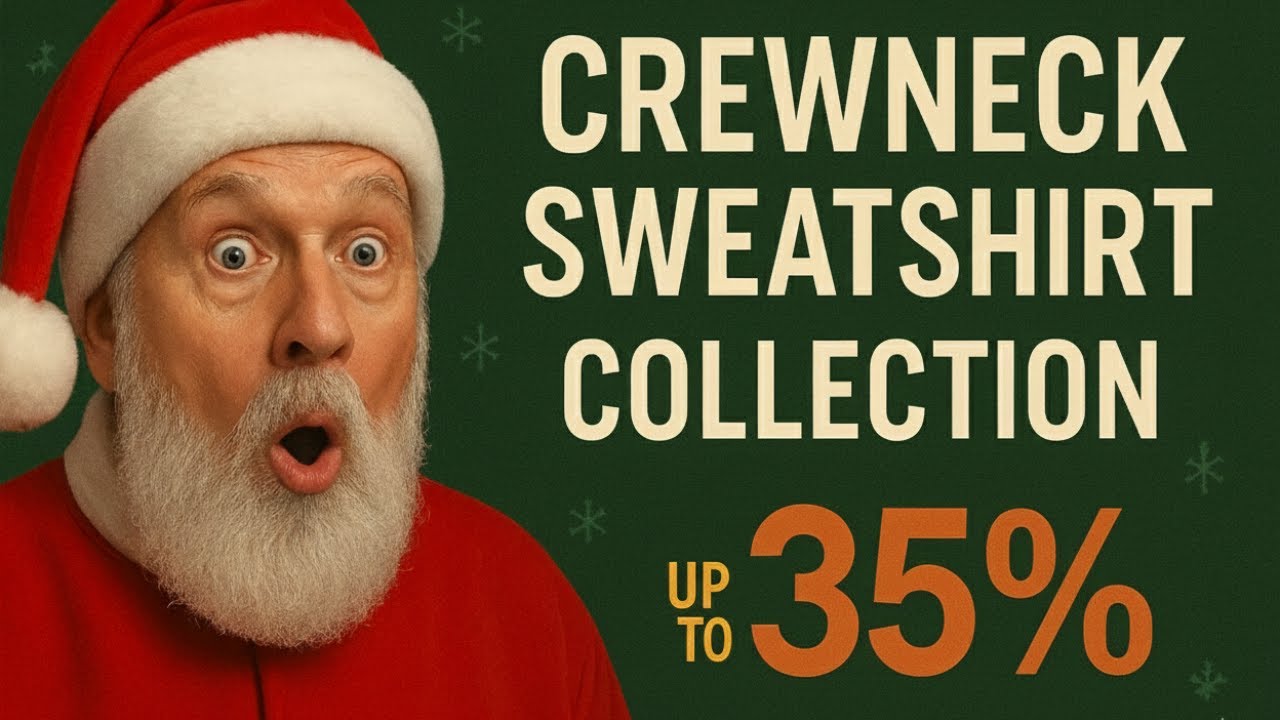🏆 Warm Crewneck Sweatshirt Collection &ndash; Up to 35% OFF! | Christmas & New Year Designs 🎄✨