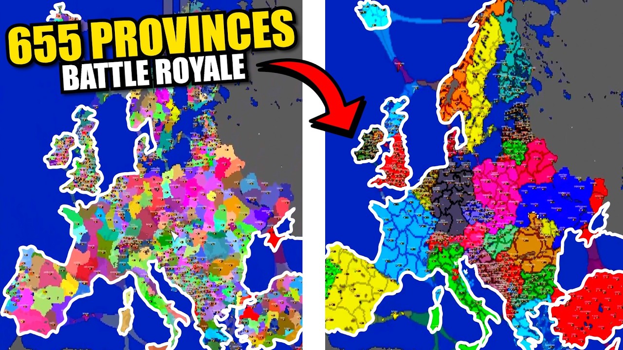 Europe in CHAOS Broken into 655 Pieces Until 1 Left... (World War Simulator)