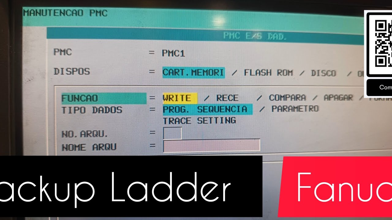 Fanuc Ladder como fazer o backup do PMC via Cartão PCMCIA. Aprenda agora !