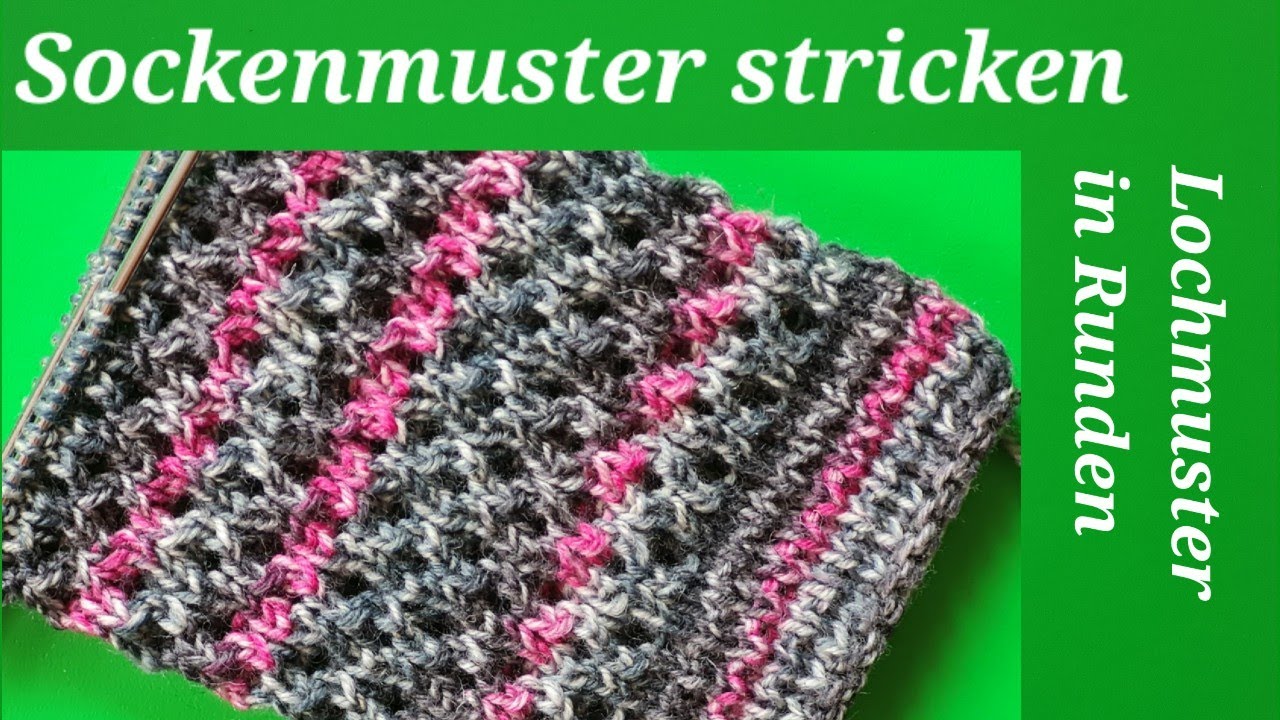 Sockenmuster, Lochmuster in Runden