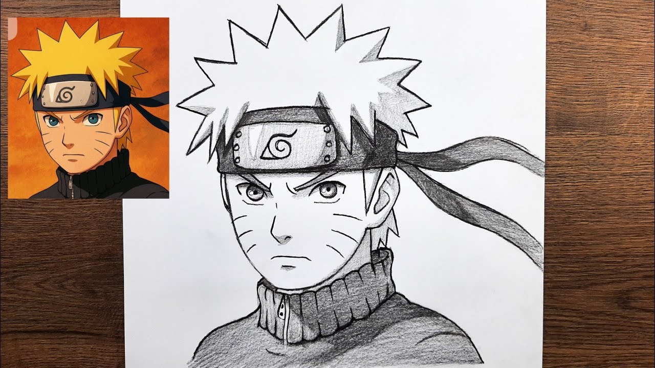 How to draw Naruto, easy step by step anime drawing tutorial
