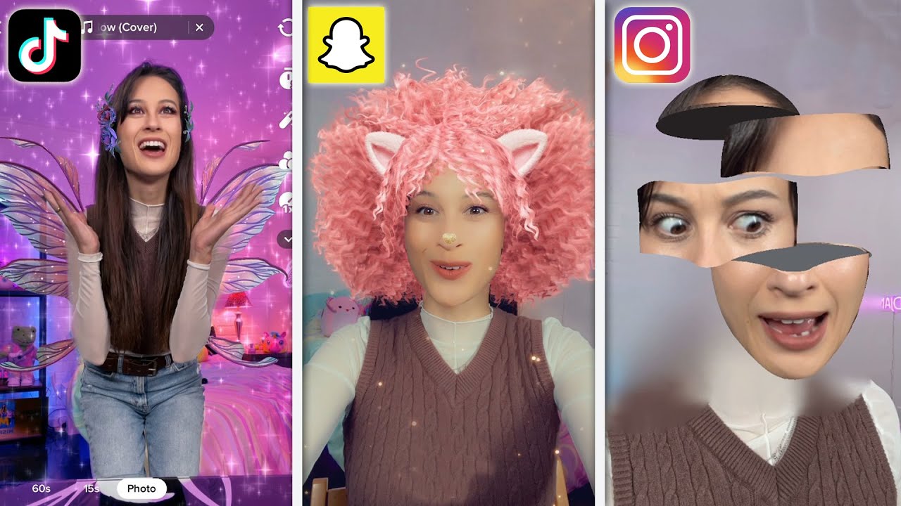 TIKTOK vs SNAPCHAT vs INSTAGRAM FILTERS TESTEN! #3 || Fan Friday