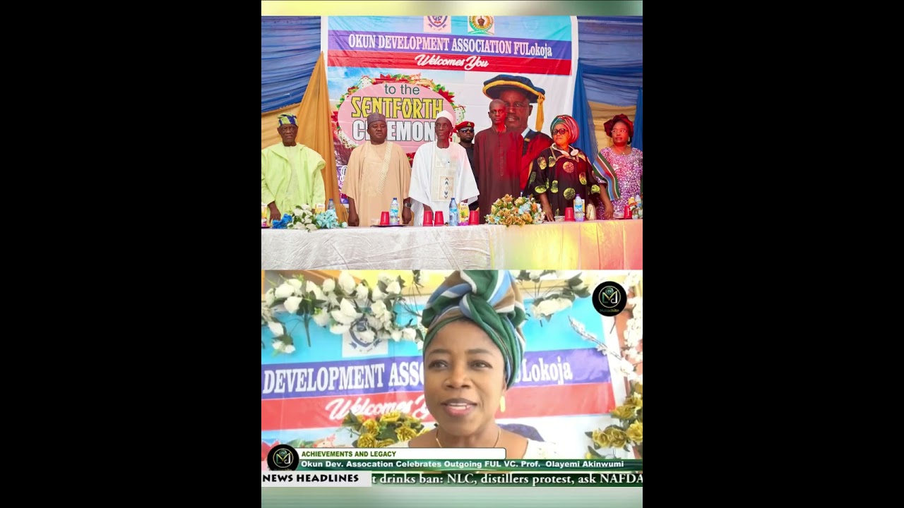 Okun Development Association celebrates outgoing VC Prof Akinwumi for his outstanding performance