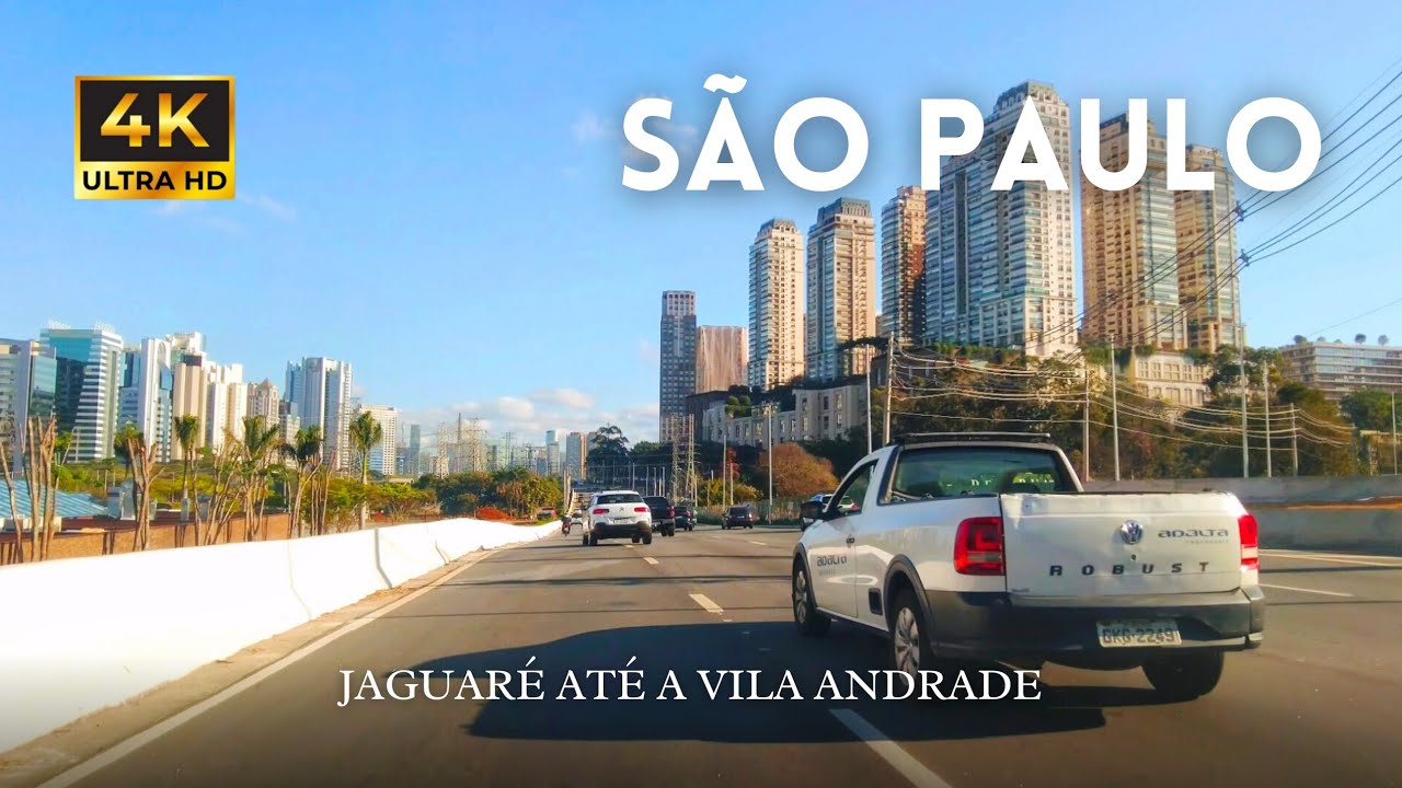 Dirigindo do JAGUARÉ até a VILA ANDRADE em São Paulo 4K