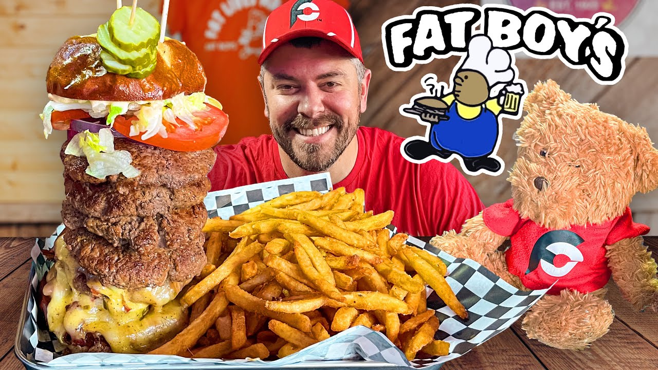 6-Patty Fat Boy Burger Challenge in Abbotsford, Wisconsin!!