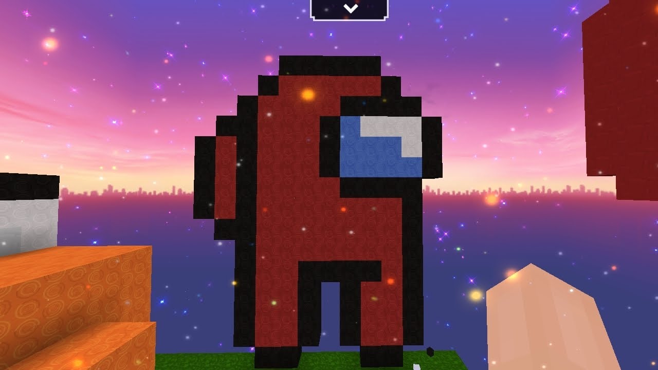 How to build among us statue in Blockman go