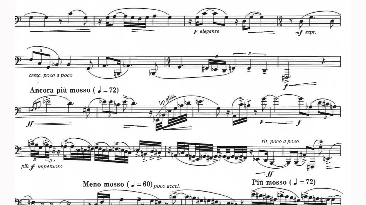 Vincent Persichetti - Parable XXII for Tuba, Op. 147 (1983) [Score-Video]