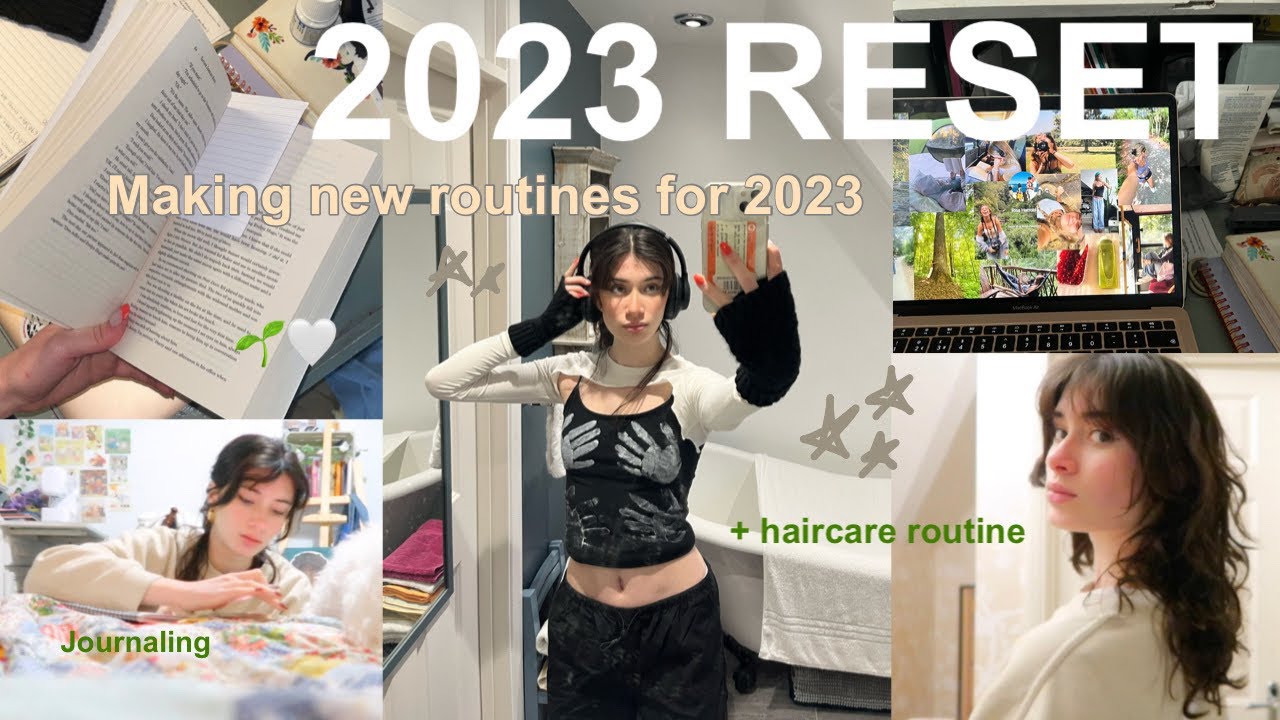 building a reset routine for 2023!  ♡ ⋆｡˚ || + my haircare routine & hair 360