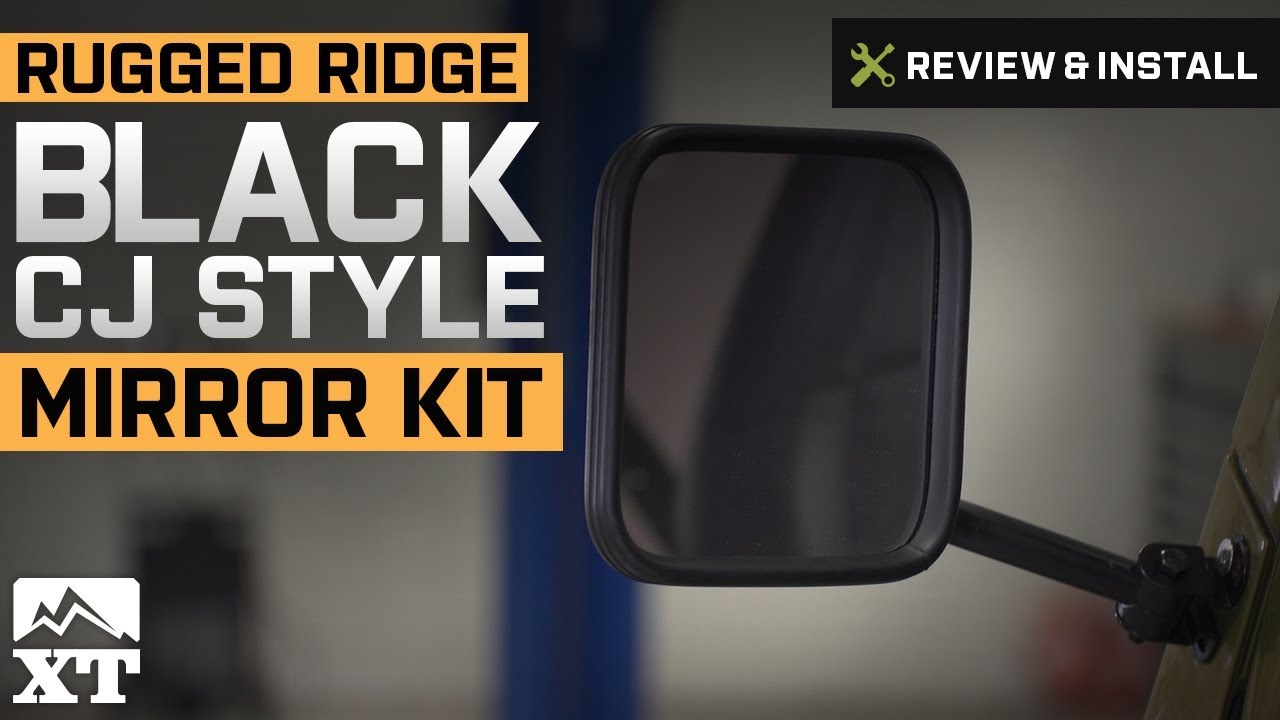 Jeep Wrangler Rugged Ridge Black CJ Style Mirror Kit (1997-2006 TJ) Review & Install