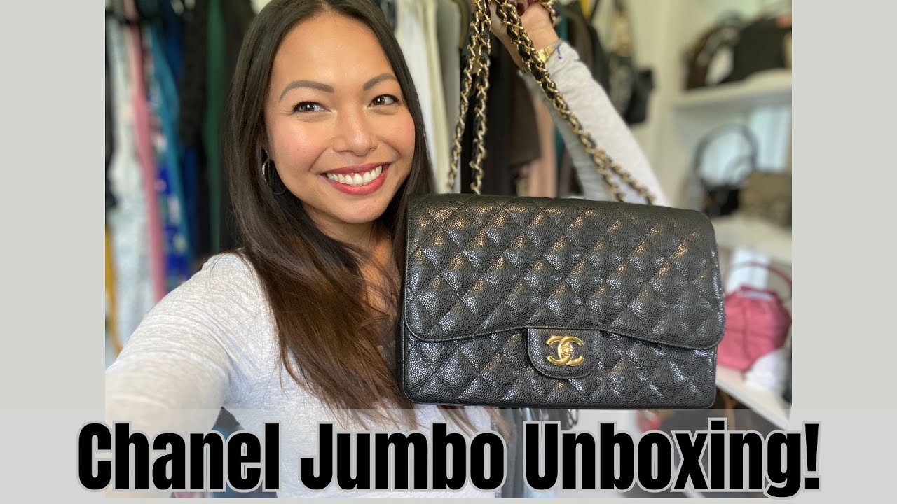 Chanel Jumbo Unboxing | Caviar Leather Gold Hardware. - 