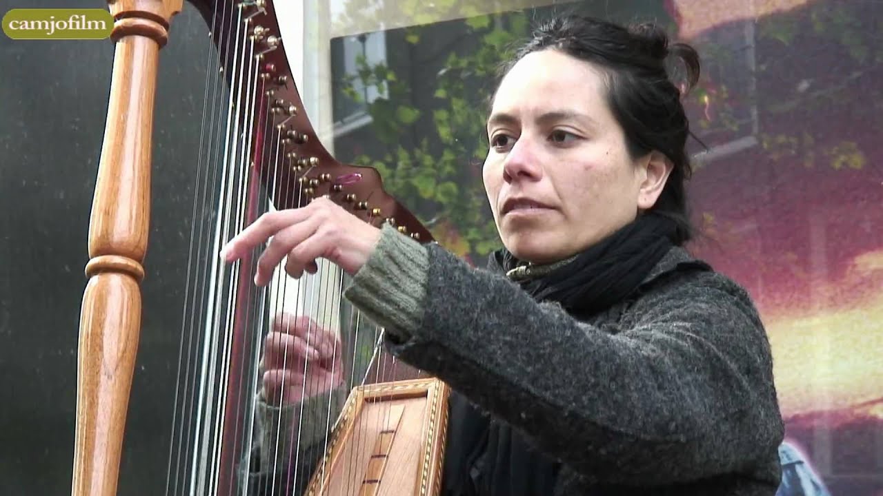 Bárbara Cerón (Mexico) sings and plays harp in Utrecht