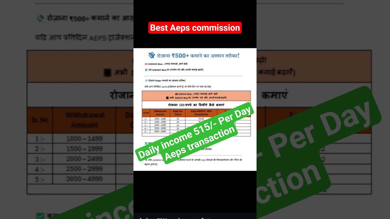 Digipay best Aeps Comission App 2025 #highcomisionAeps