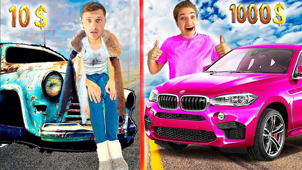 24 ore⏰ BOGAT🤑 vs SĂRAC🥵 &icirc;n MAȘINĂ🚗/ Cine c&acirc;știgă 100$😎