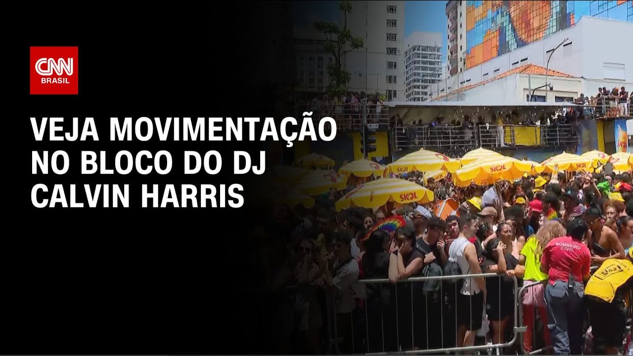 Bloco do DJ Calvin Harris tem empurra-empurra e pessoas passando mal | AGORA CNN