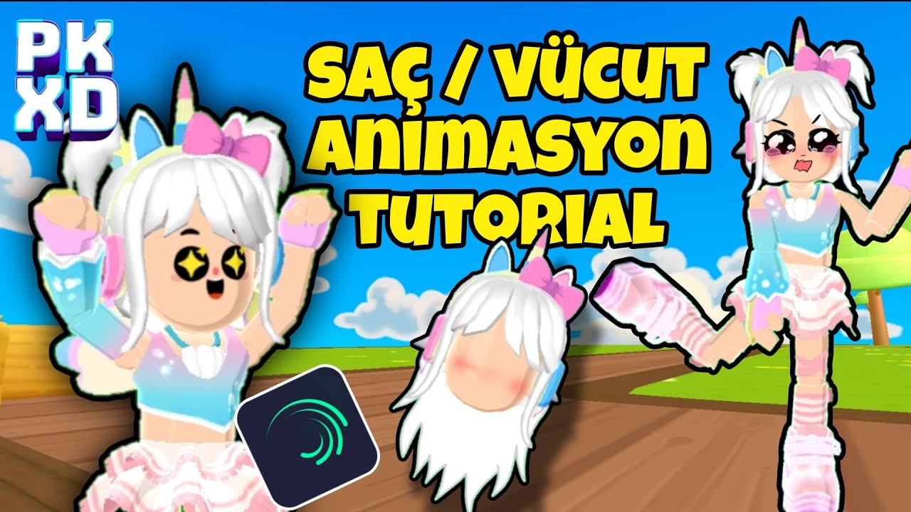 PK XD animasyonu nasıl sıfırdan yapılır?!🤔saç/vücut 🤸