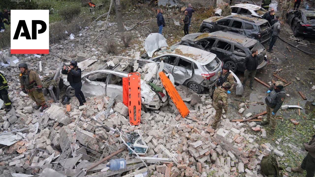 Aftermath of Russian strikes in Kyiv and Zaporizhzhia in Ukraine