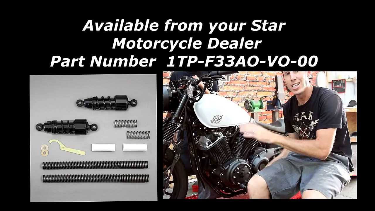 Yamaha Star Bolt Lowering Kit Install Video by Low and Mean
