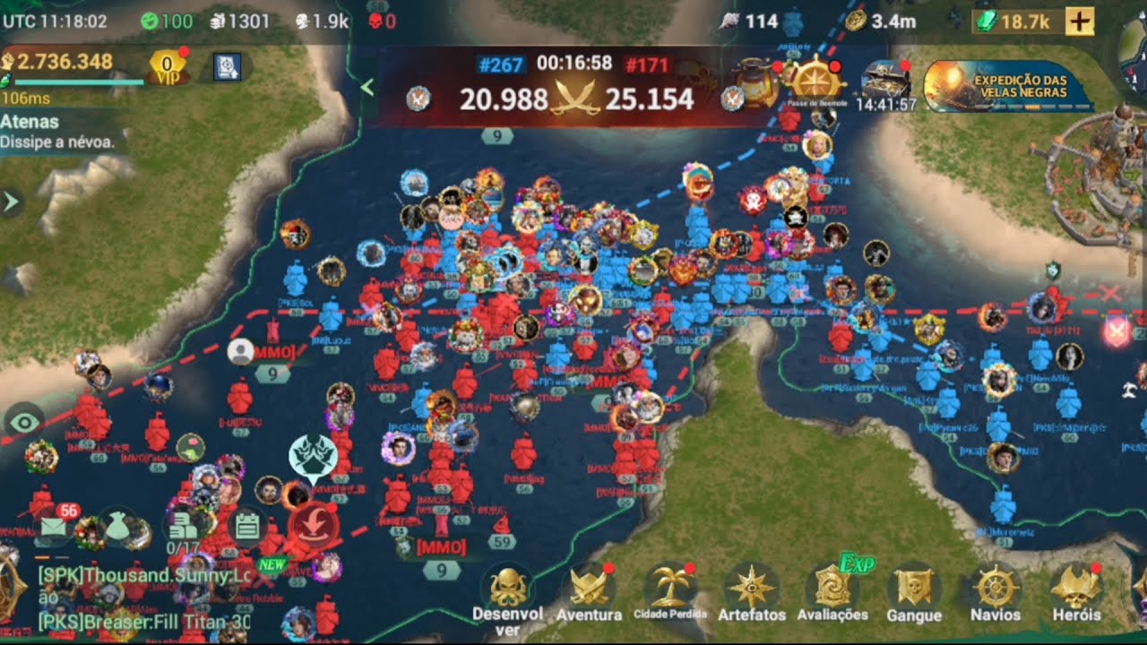 War between servers 171 vs 267 Sea of Conquest season 12 X7