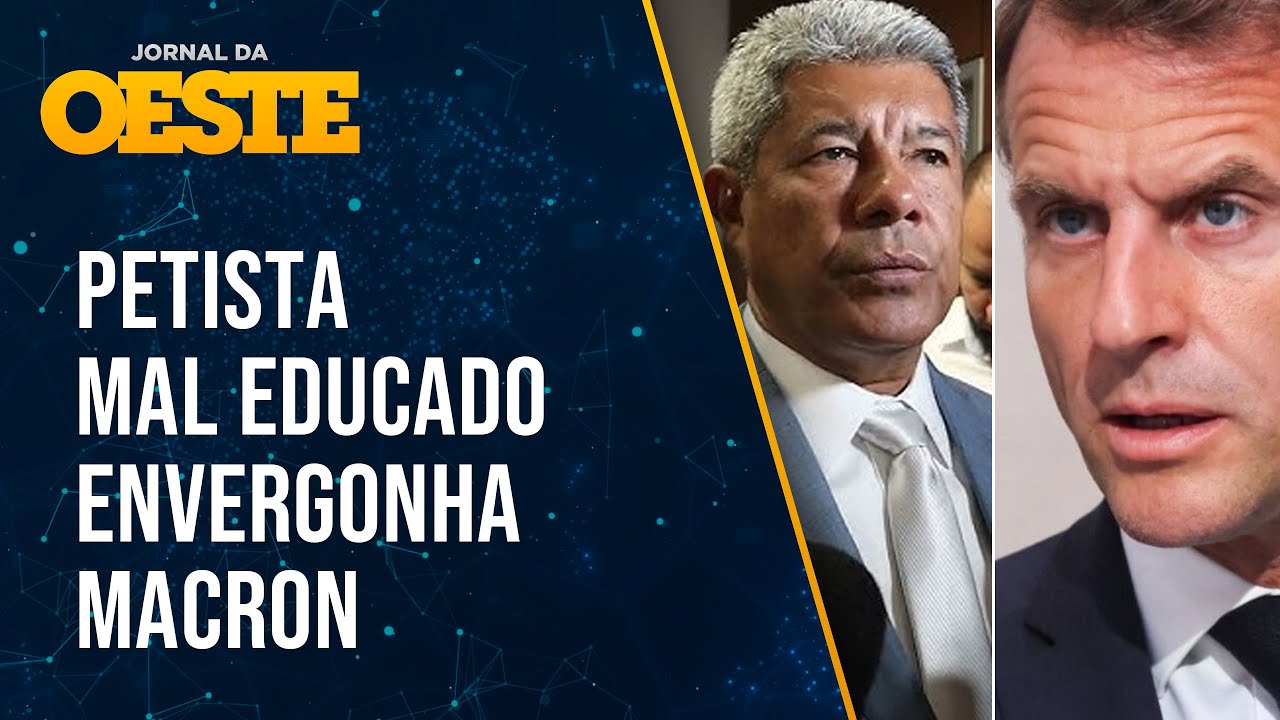 VEXAME! Governador amigo de Lula arranca microfone das mãos de Macron em evento
