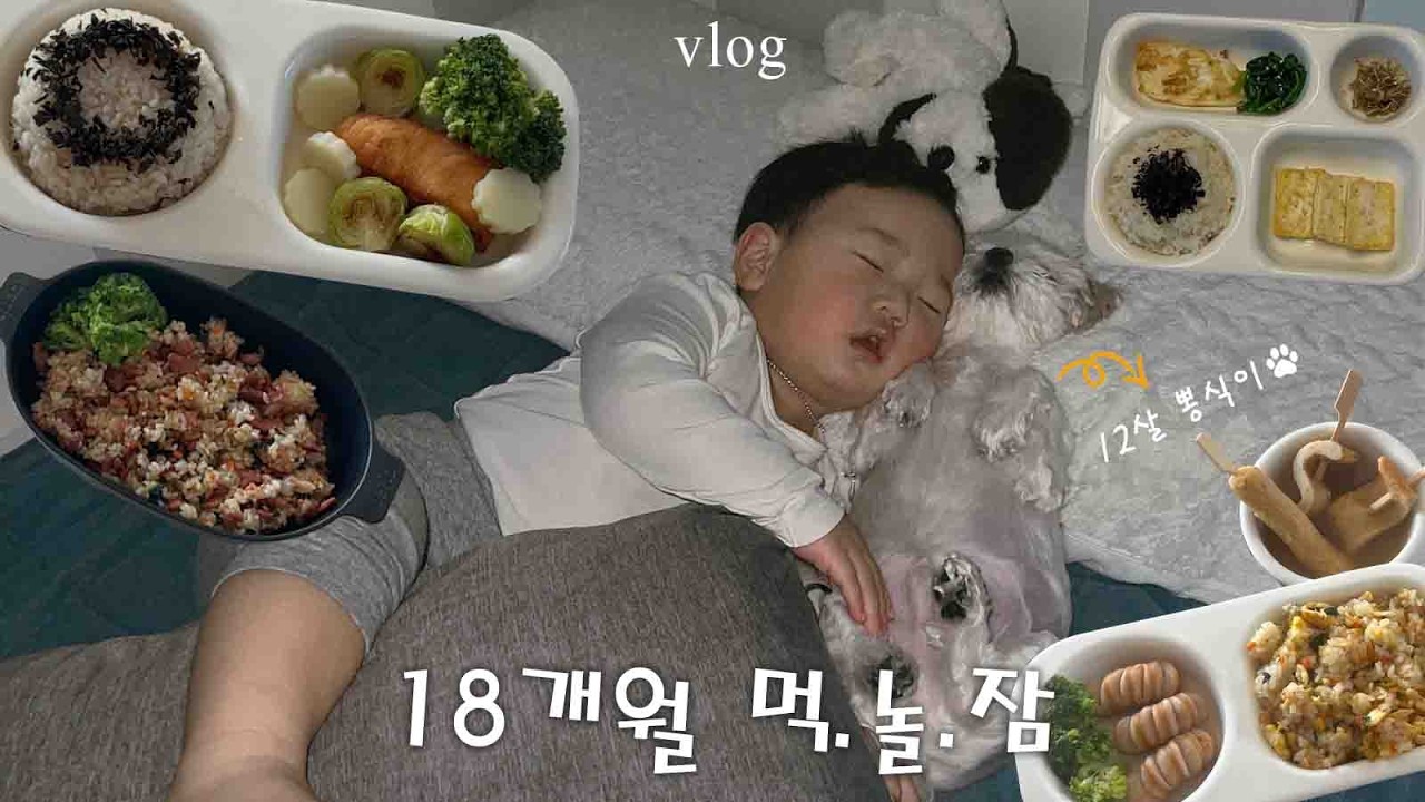 [VLOG]18개월 가정보육 먹고 놀고 자고 일상ㅣ육아 브이로그ㅣ유아식 만들기