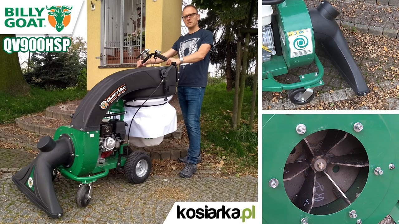 Billy Goat QV900HSP - Najcichszy Odkurzacz Komunalny do Parków, do Liści, Żołędzi, Szyszek