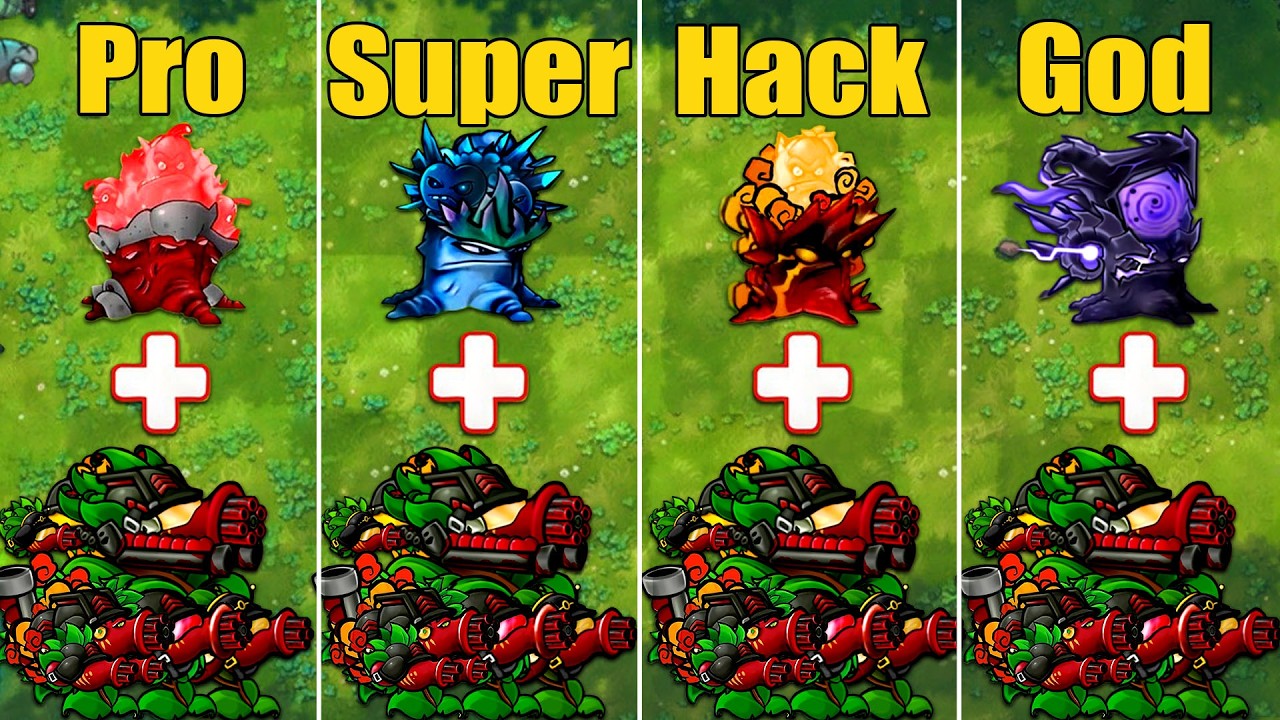 PVZ 1 Fusion 3.4 Challenge!! Team Gatling Cherry VS Torchwood VS Obsidian Gargantuar - Who Will Win?